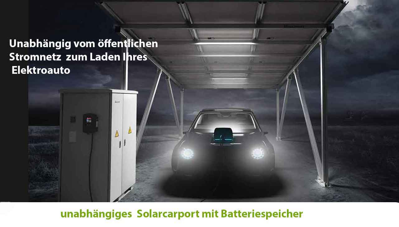 PV-Carport mit Ladestation für PKW